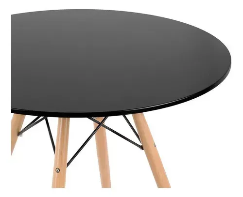 Mesa Eames 80cm Negro Minimalista