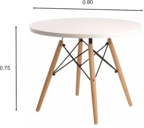 Mesa Eames 80cm blanco Minimalista