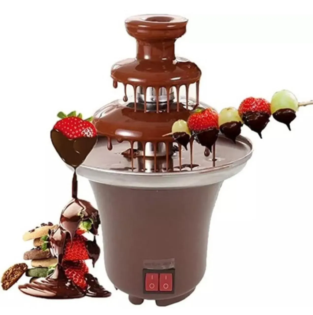 Maquina Fuente De Chocolate Eléctrica Fresas Con Chocolate Color Colores