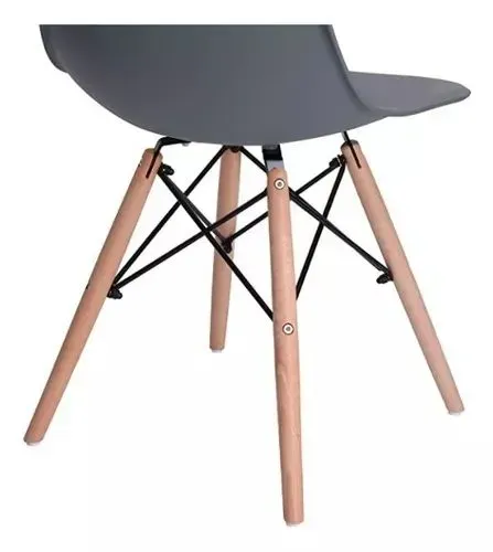 Set De 2 Sillas Tipo Eames Minimalista Gris Stay Elit