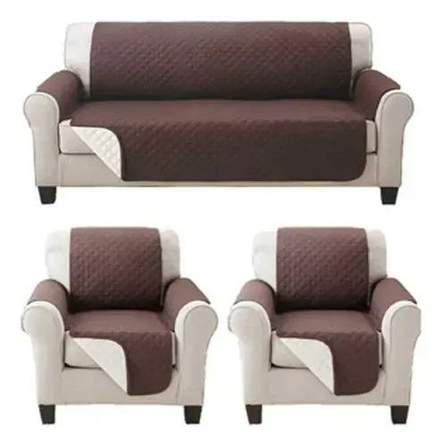 Protector Sofa, Forro, Mueble, Doble Faz 3 Puestos