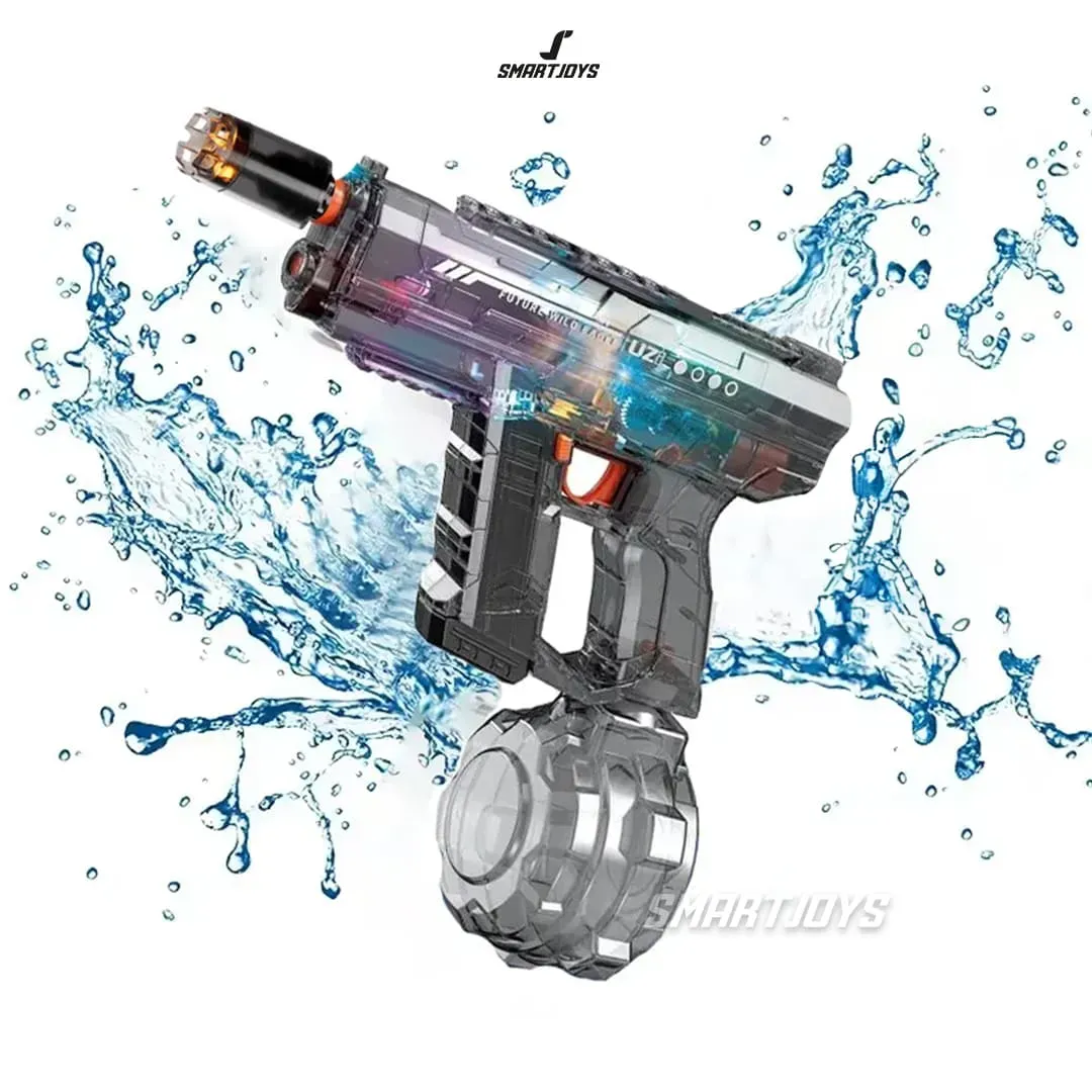 Pistola de Agua Eléctrica Automática UZI Luz LED