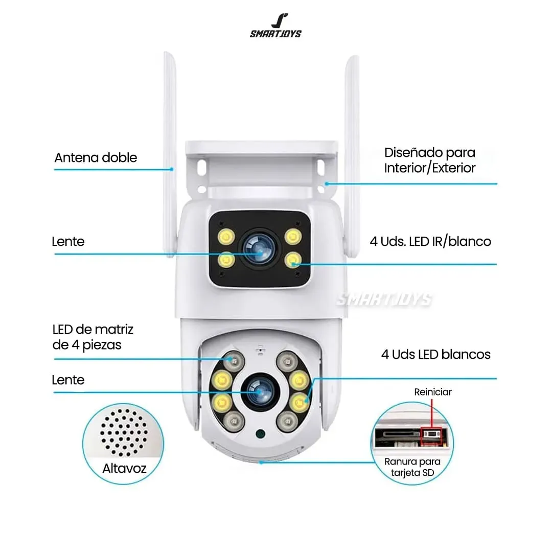 Cámara De Seguridad Exterior Doble Lente Wi-Fi MAIS-15