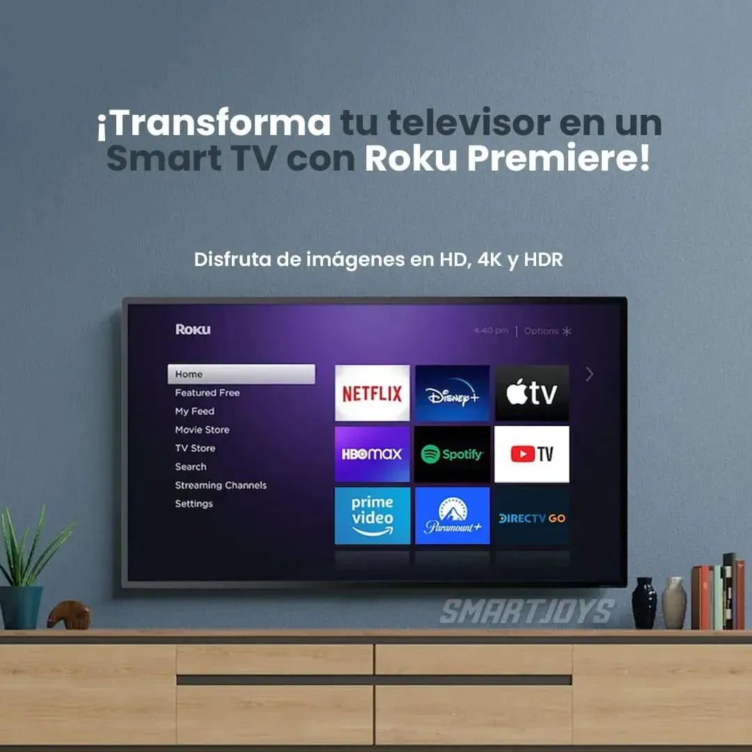 Convertidor Smart TV Roku Express 4K Comando De Voz