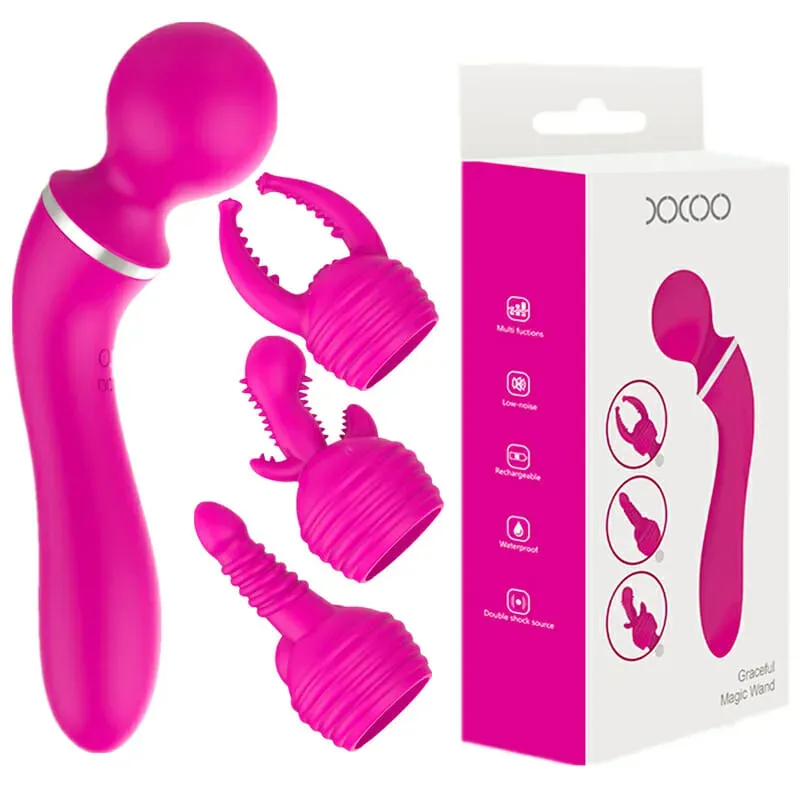 Vibrador Y Masajeador De Clitoris Hitachi Con Fundas Intercambiables