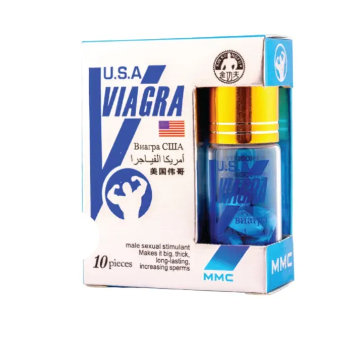 Potenciador Sexual Masculino Viagra U.S.A + Condones Preservativos Titanium Retardante 1 Cajas X 3 Unidades