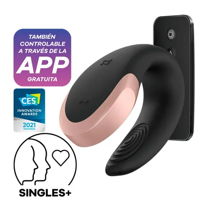 SATISFYER Vibrador Double Love Con App Y Control Inalambrico De Lujo Doble Estimulacion 