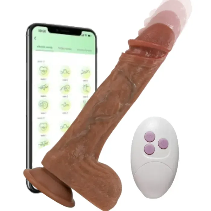 Dildo Vibrador Consolador Super Realista Funcion Telescopio Con App Y Control