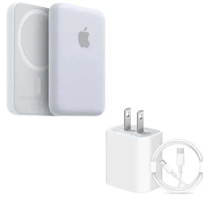 Batería Externa Inalámbrica Magsafe Iphone Aaa 1:1 + Cargador Iphone 20w Carga Rapida Aaa 1:1