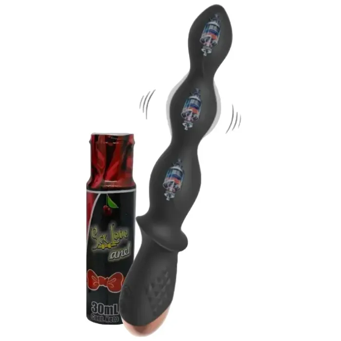 Vibrador Anal Estimulador De Prostata Y Punto G De Lujo Recargable + Lubricante Anal Sex Love 30 Ml