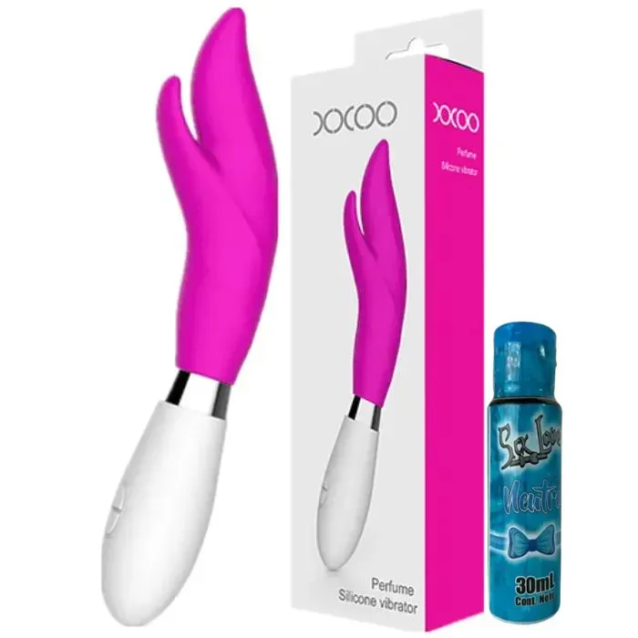 Vibrador Doble Estimulacion Punto G Y Clitoris Xoxo Delfin 10 Modo De Vibracion + Lubricante Neutro 30 Ml Sex Love