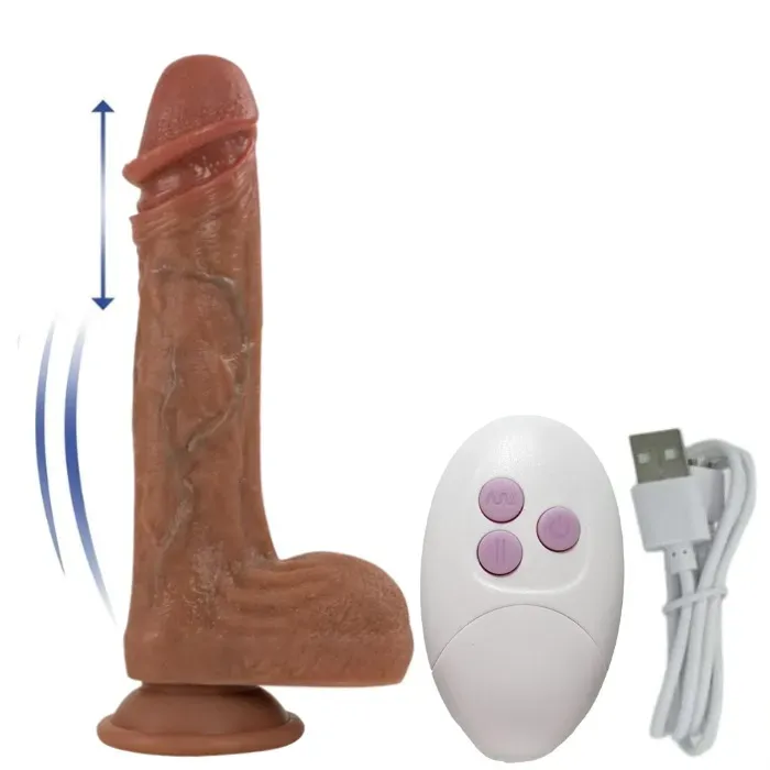 Dildo Vibrador Consolador Super Realista Funcion Telescopio Con App Y Control