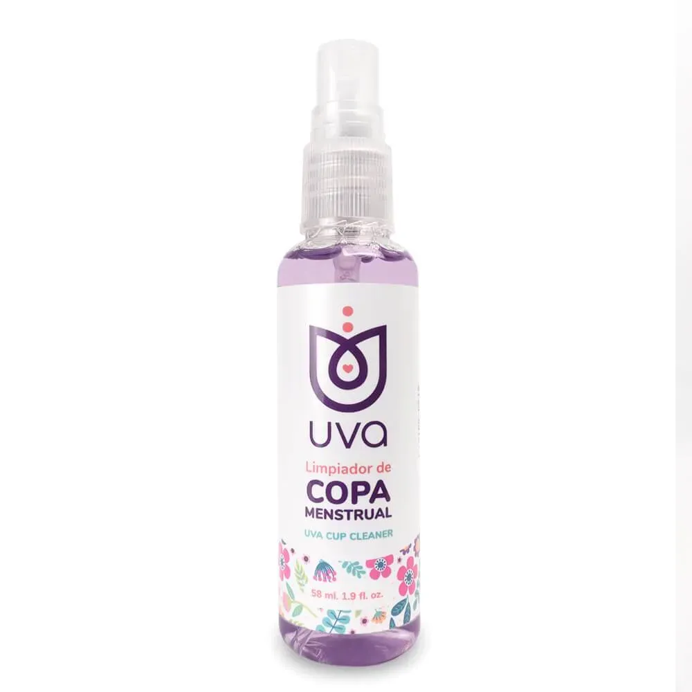 Jabon Intimo Femenino Uva En Espuma + Toallitas Compactas Uva + Copa Menstrual Reutilizable Tallas S + Limpiador De Copa Menstrual Uva 58 Ml  