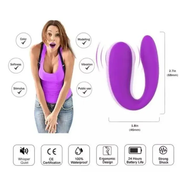 Vibrador Doble Estimulo Forma U Vebe De Pilas