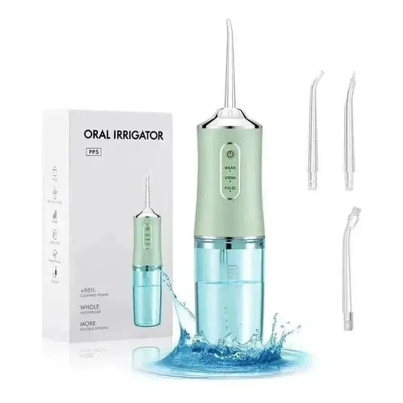 Irrigador Dental, Limpiador Portátil Oral Recargable 3 Modos