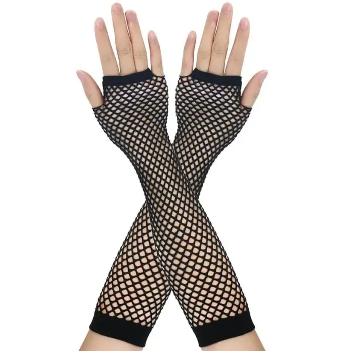 Guantes Negro De Malla Lenceria Sexy