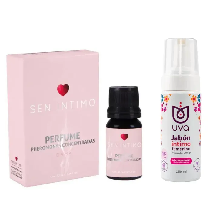 Sen Intimo Perfume Feromonas Pheromonas Concentradas Para Dama + Jabon Intimo Femenino Uva En Espuma