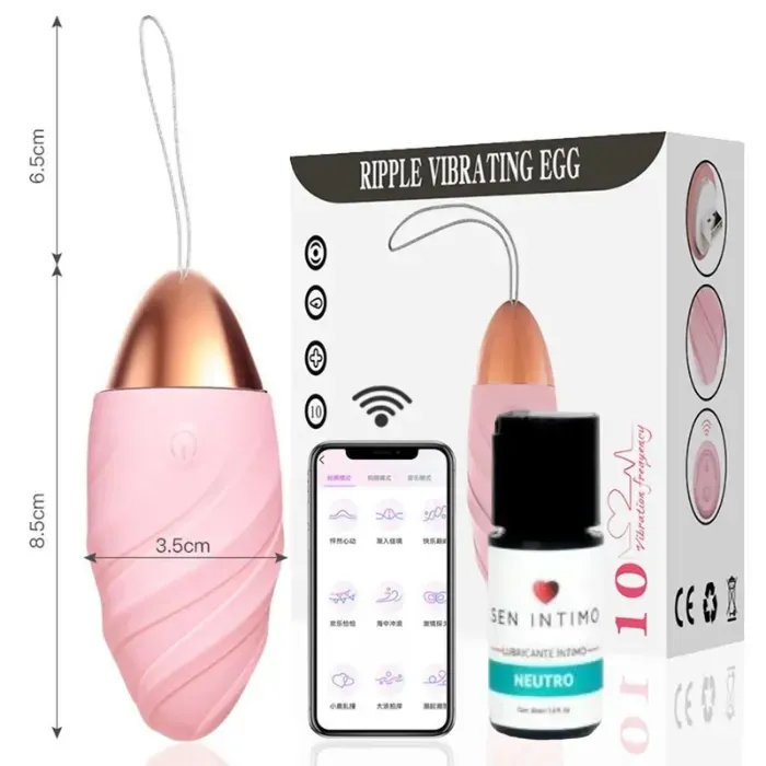 Huevo Vibrador Control App De Lujo Elenor Majestic + Sen Intimo Lubricante Intimo Neutro Mas Placer X 30 Ml