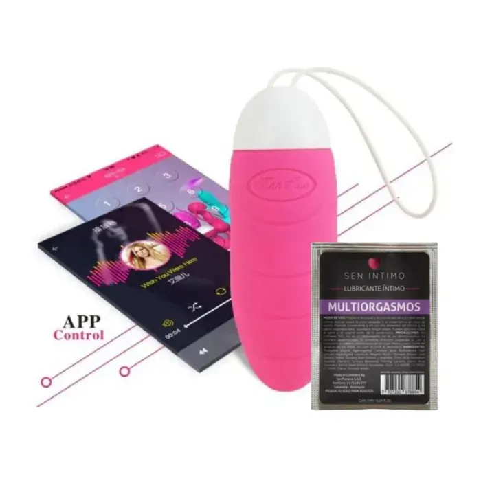 Huevo Vibrador Con App Ivy + Sachet Lubricante Multiorgasmo Sen Intimo 7 Ml