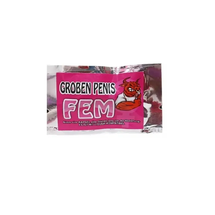 Potenciador Estimulante Femenino Groben Fem + Potenciador Estimulante Masculino Groben Penis Silver