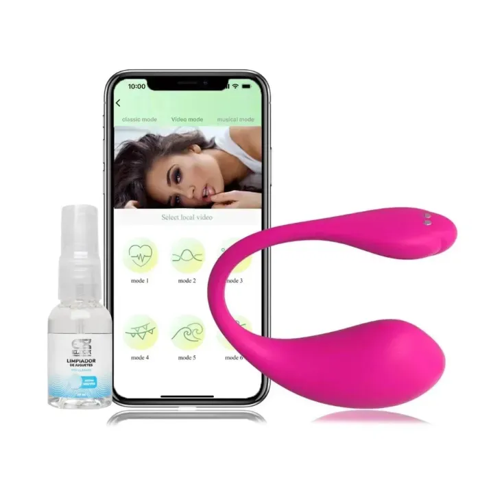 Vibrador Interactivo Videochat Control Por App Y Bluetooth Tipo Lush + Limpiador De Juguetes Elixir Neutro 29 Ml