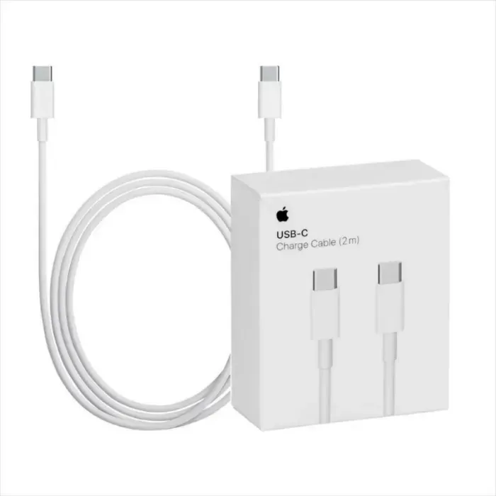 Cargador Iphone 20w Carga Rapida + Cable Iphone 2 Metros Tipo C Lightning Carga Rapida 1:1