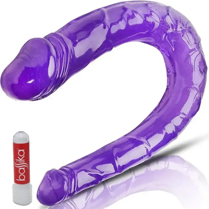 Dildo Doble Penetracion 36 Cm Largo + Lubricante Anal BASIKKA