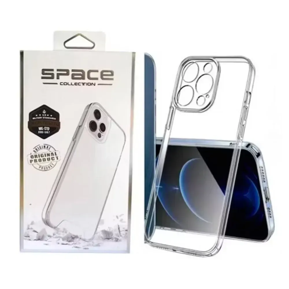 Airpods 3 Calidad 1.1 Audifonos + Estuche Para Iphone 15 Pro Max Con Protección De Camara Space Transparente