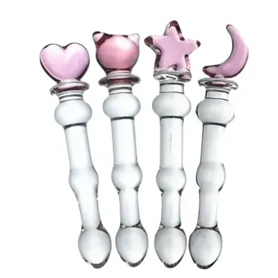 Dildo De Vidrio Perlas Consolador Alepo + Lubricante Intimo Neutro 30 Ml Sex Love