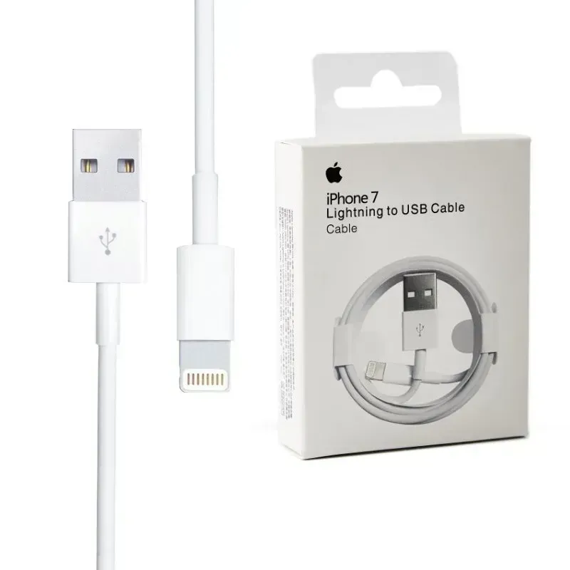 Cable Cargador Apple Iphone 7 Cable Lightning A Usb  / 1 M Blanco