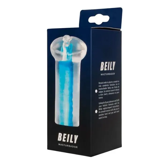 Masturbador Masculino Vagina Con Forma Realista Transparente Beily + Lubricante Neutro A Base De Agua Osly Intimy 30 Ml