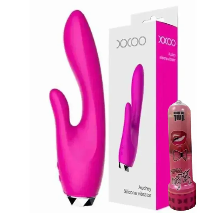 Vibrador Lujo Consolador Punto G Y Clítoris Juguete Sexual Doble Estimulación Xxoo + Lubricante Multiorgasmo Sexlove 10 Ml