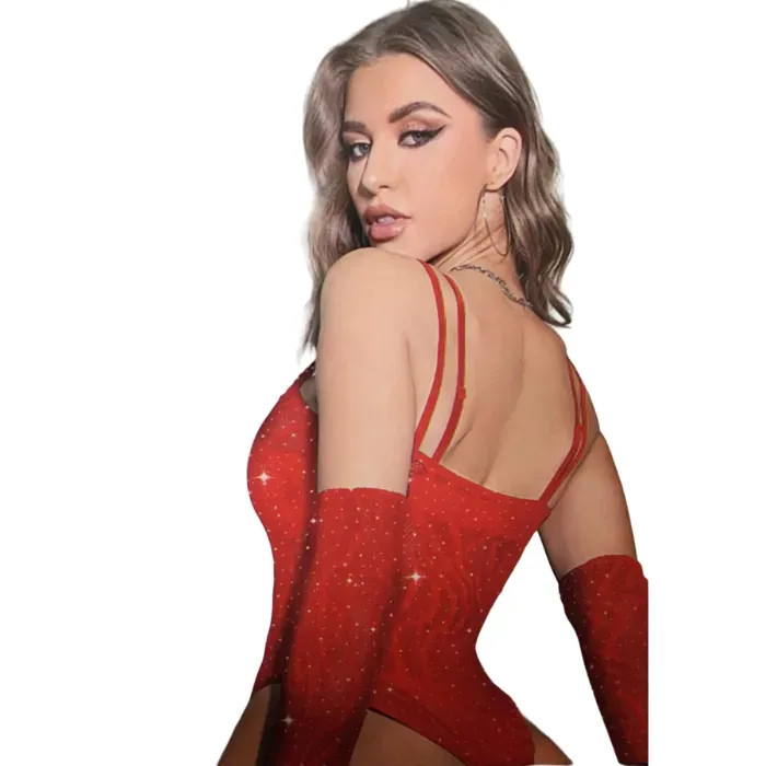 Lencería Malla Erotica Sexy Body Vestido Red