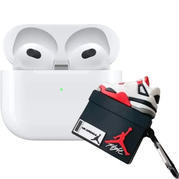 Airpods 3  Audifonos Calidad 1.1+ Funda 3D Para Airpods 3 De Silicona  Funda Para Auriculares Con Llavero 