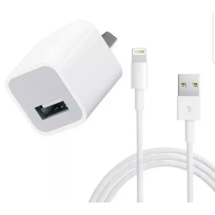 Cargador Iphone 5w Carga Rapida + Cable Lightning Usb 1.1