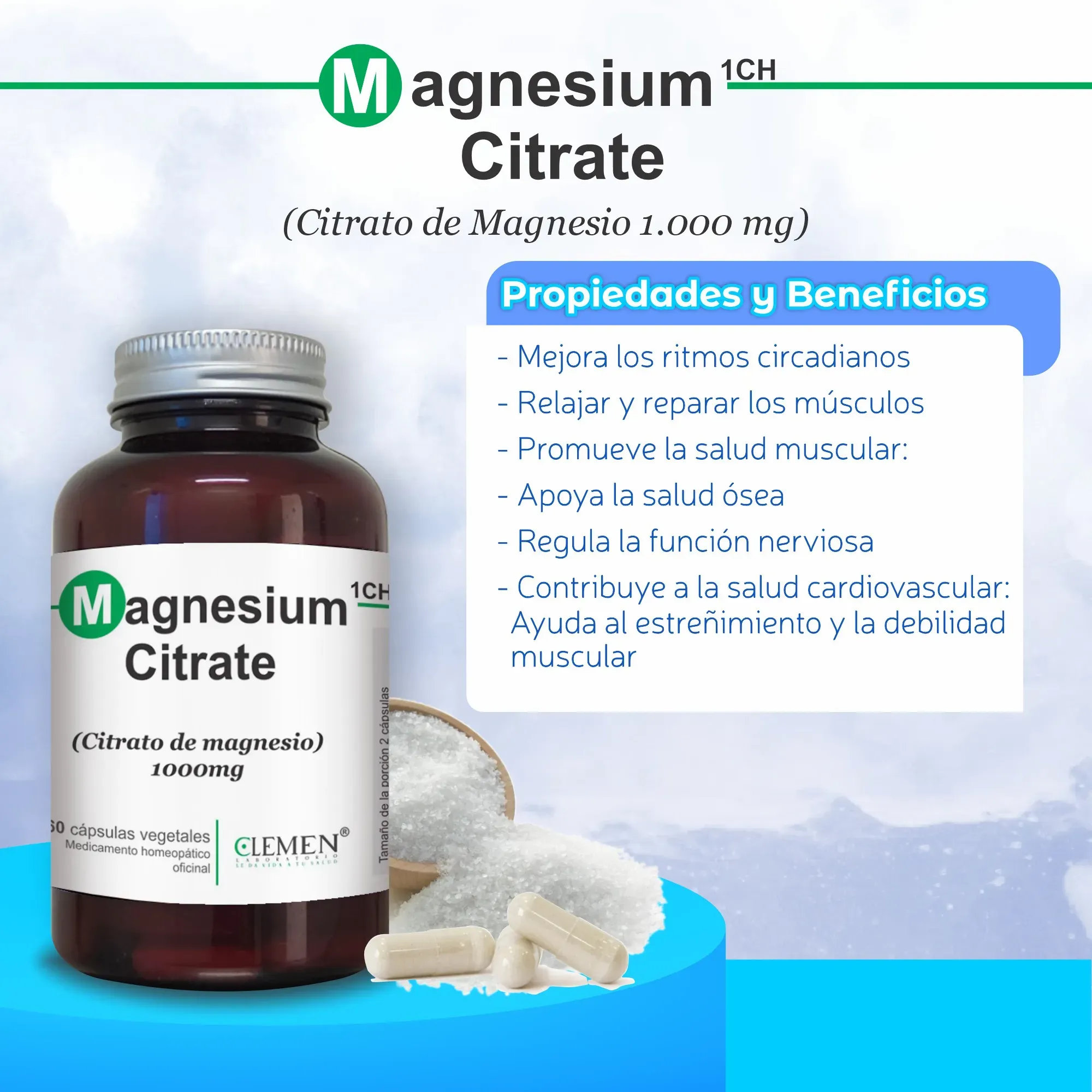 Citrato de Magnesio x 1.000Mg 120 Capsulas