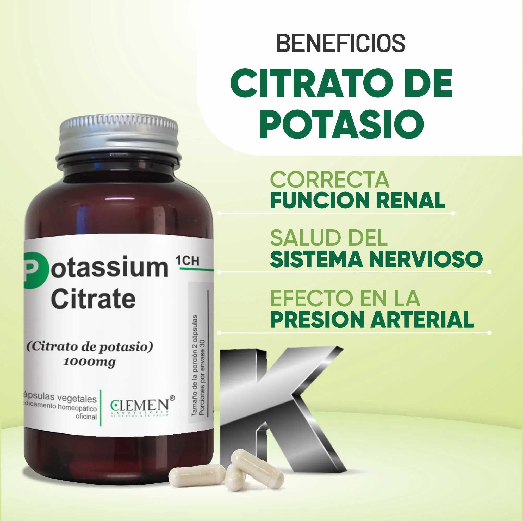 Colageno + Biotina + Citrato de Potasio