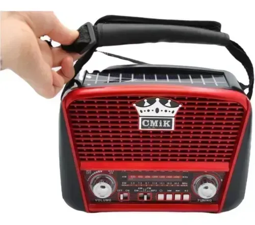 Radio Retro Solar Vintage Portatil Bluetooth Mp3