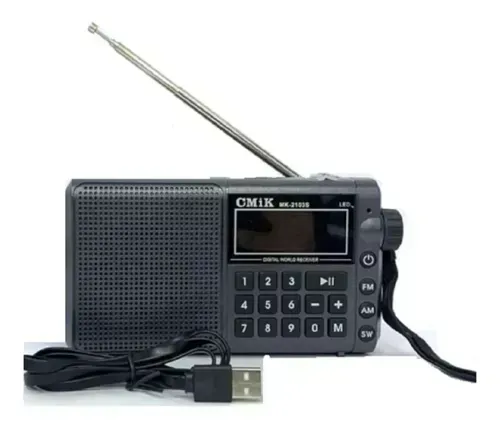 Radio Multibanda Am Fm Sw Recargable Portatil Mp3 Digital