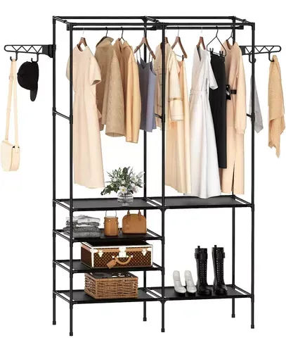 Closet Organizador 2 Espacios Zapatero Perchero Multifuncion