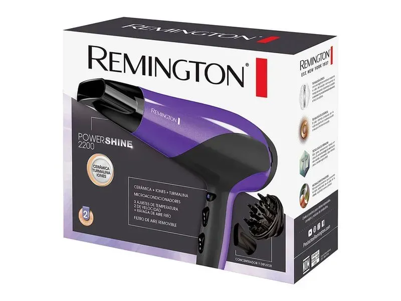 Secador Profesional Power Shine Morado Remington Original