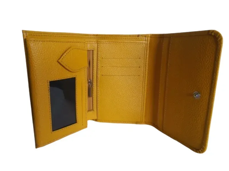 Billetera para Dama en Cuero CALZADO GUERREROS CB-096 Amarillo