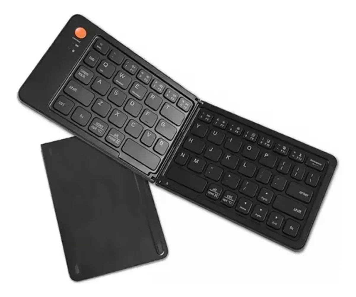 Teclado Inalámbrico Plegable Bluetooth Recargable + Soporte