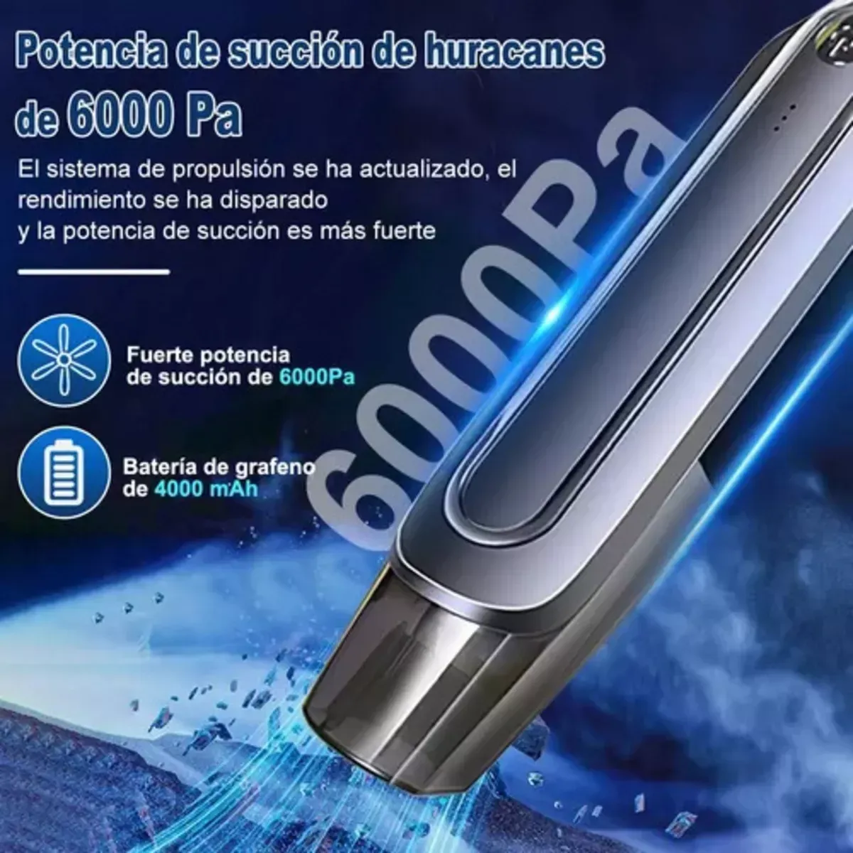 Aspiradora De Mano Portátil Inalámbrica Para Auto Y Hogar