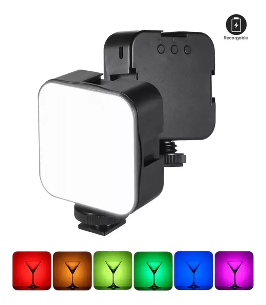 Iluminador Luz Led Rgb Panel Fotografía Video Recargable Usb