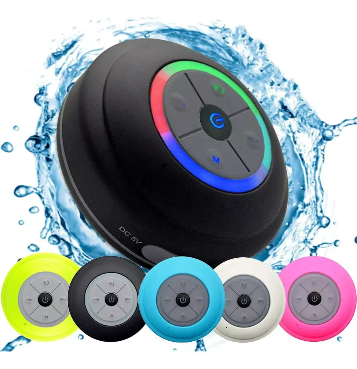 Parlante Inalámbrico Bluetooth Luces Led Rgb Resistente Agua