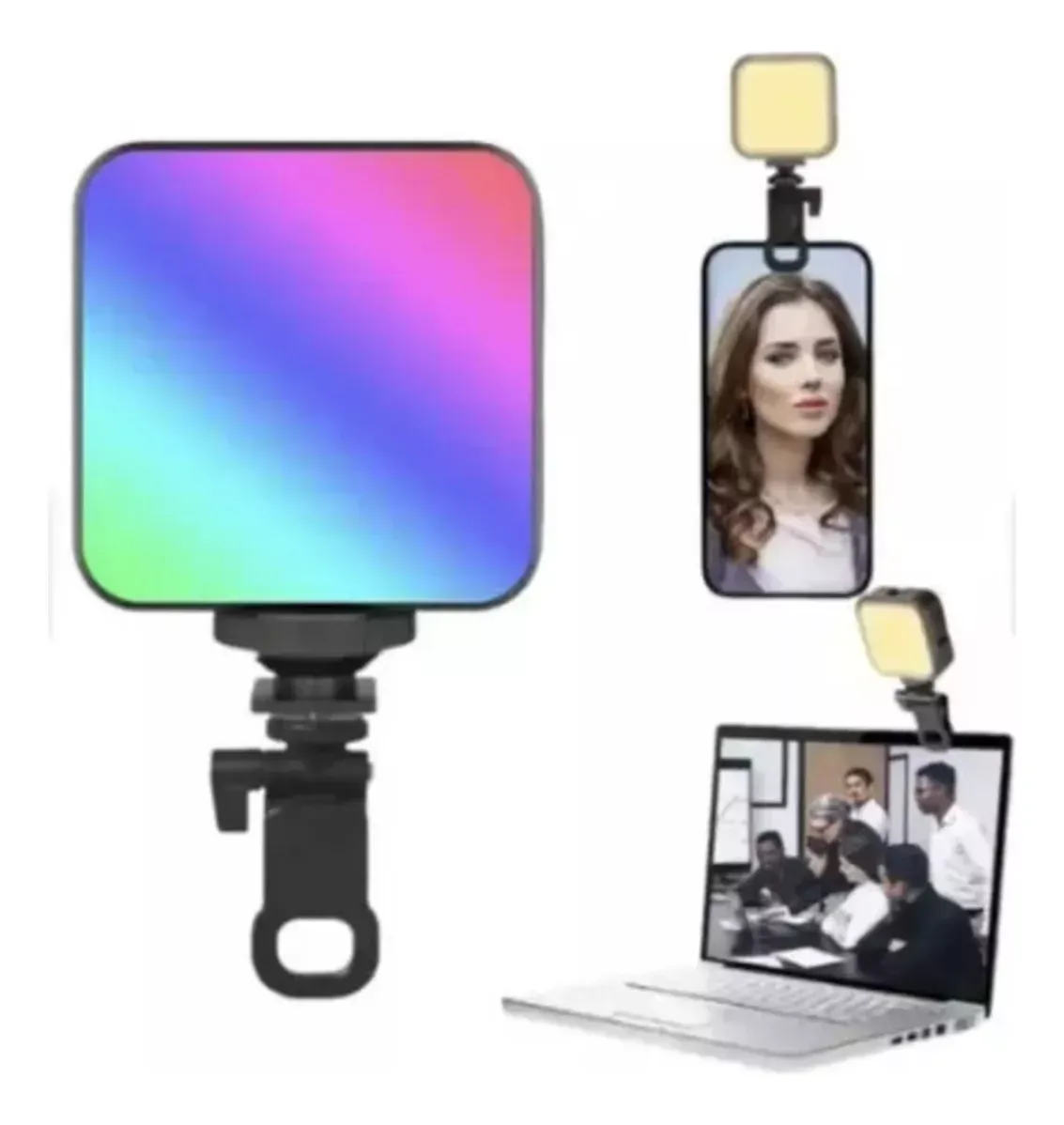 Iluminador Luz Led Rgb Panel Fotografía Video Recargable Usb