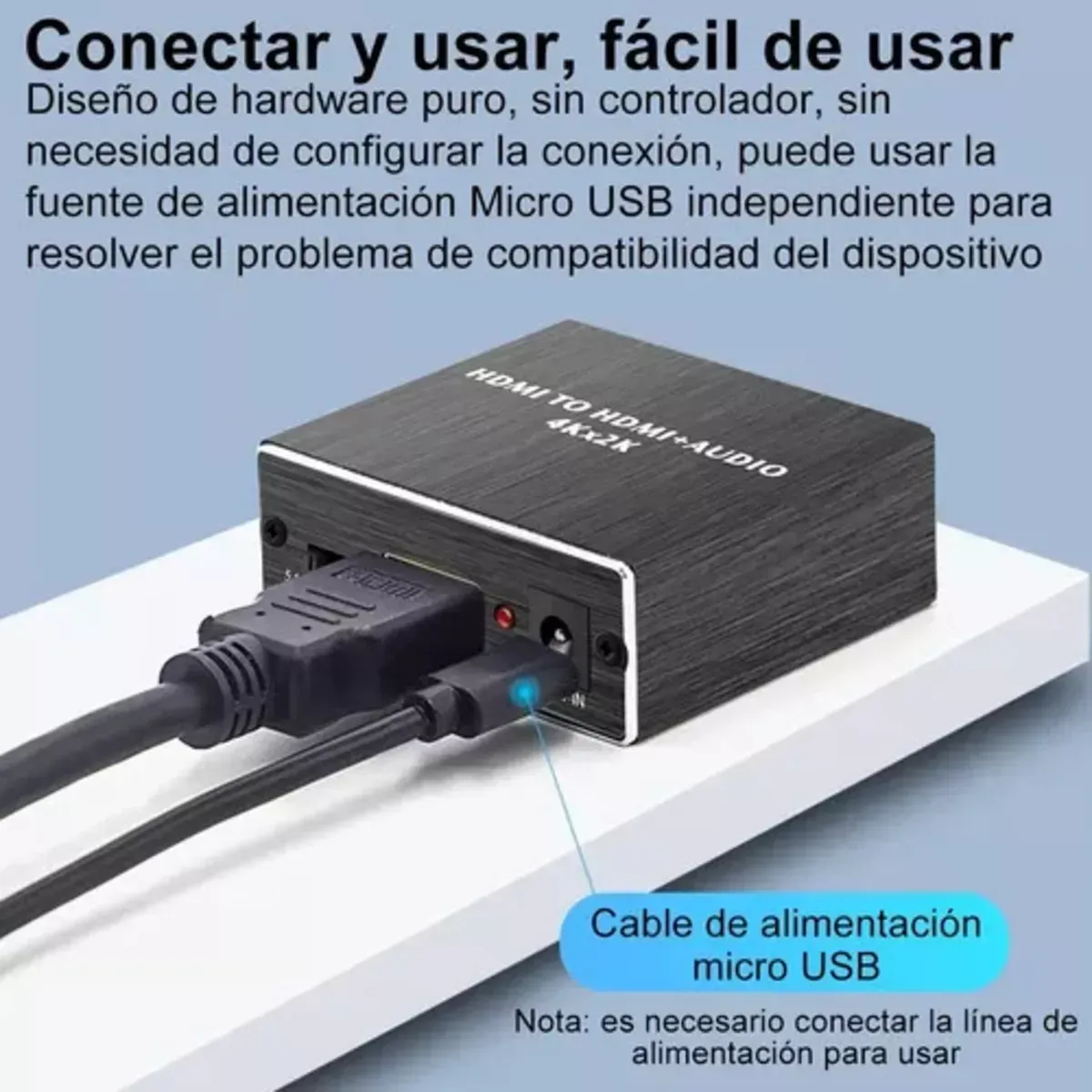 Extractor Audio Hdmi Convertidor Hdmi A Hdmi 2k 4k + Audio