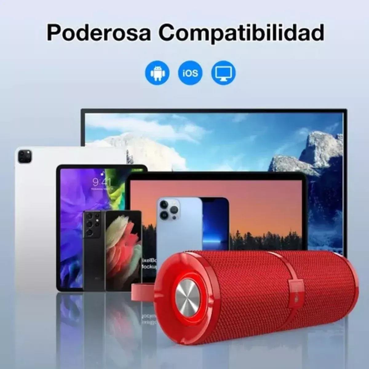 Parlante Portátil Inalámbrico Bluetooth Luz Led Rgb Altavoz