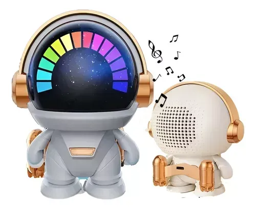 Parlante Bluetooth Astronauta Luces Led Usb Audio Rítmico